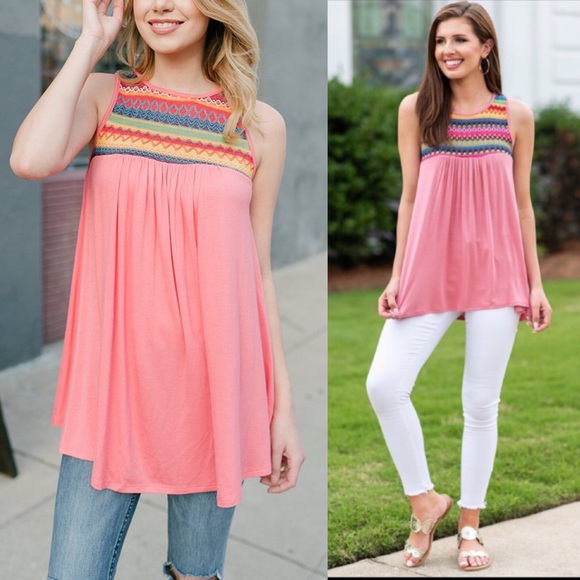 Colorful Embroidered Tank / Tunic - Picture 3 of 8